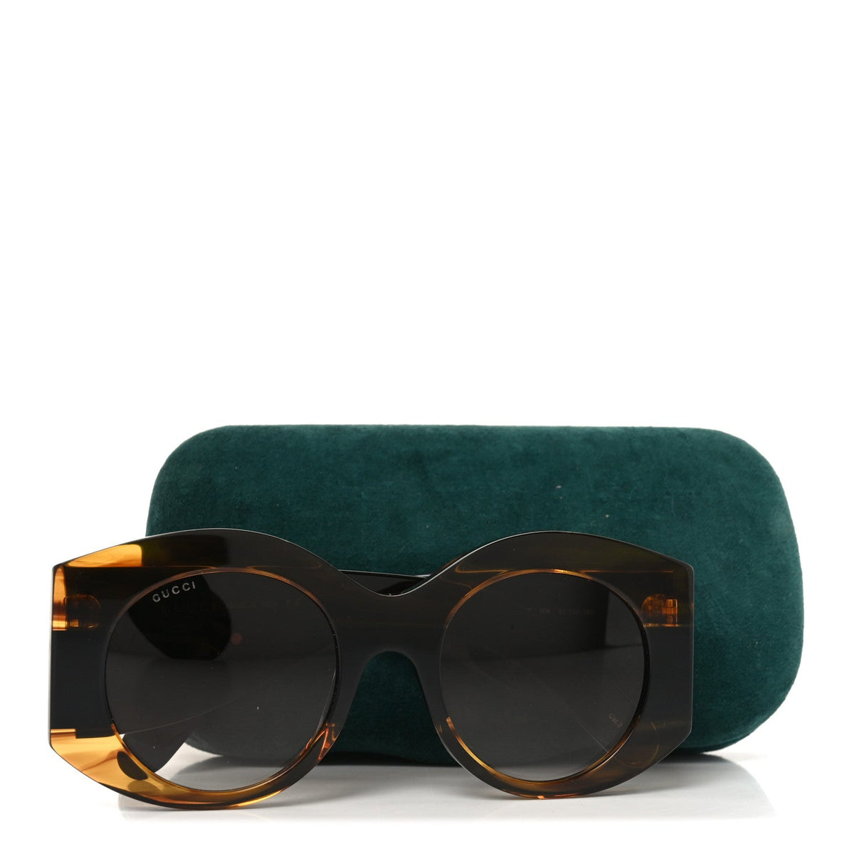 Acetate Round Frame Sunglasses GG0177S Brown