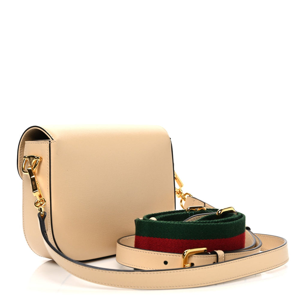Azalea Calfskin Web Mini Horsebit 1955 Shoulder Bag Bubble Tea