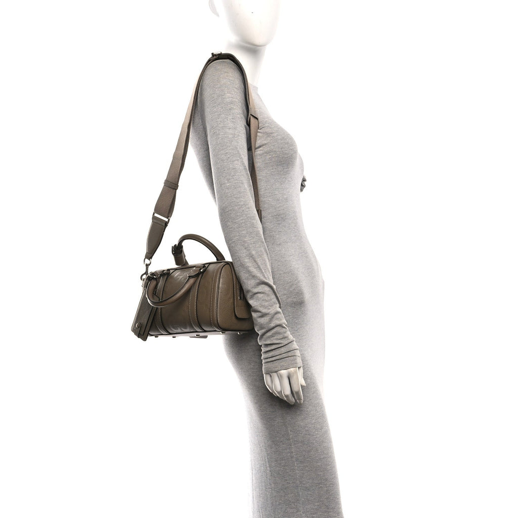 Piuma Calfskin Jumbo GG Embossed Mini Duffle Bag Good Taupe
