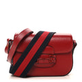 Azalea Calfskin Web Monochrome Horsebit 1955 Shoulder Bag New Cherry Red New Cherry Red