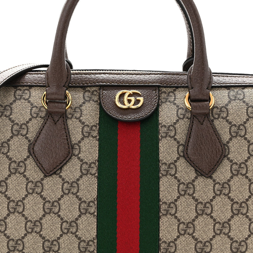 GG Supreme Monogram Web Medium Ophidia Boston Brown