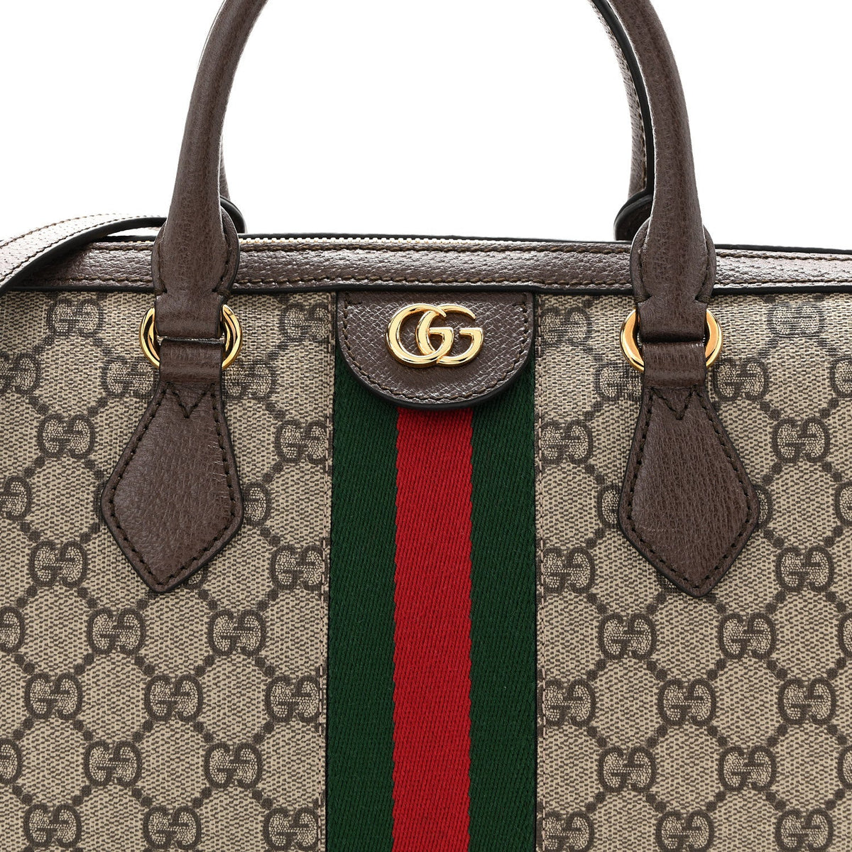 GG Supreme Monogram Web Medium Ophidia Boston Brown