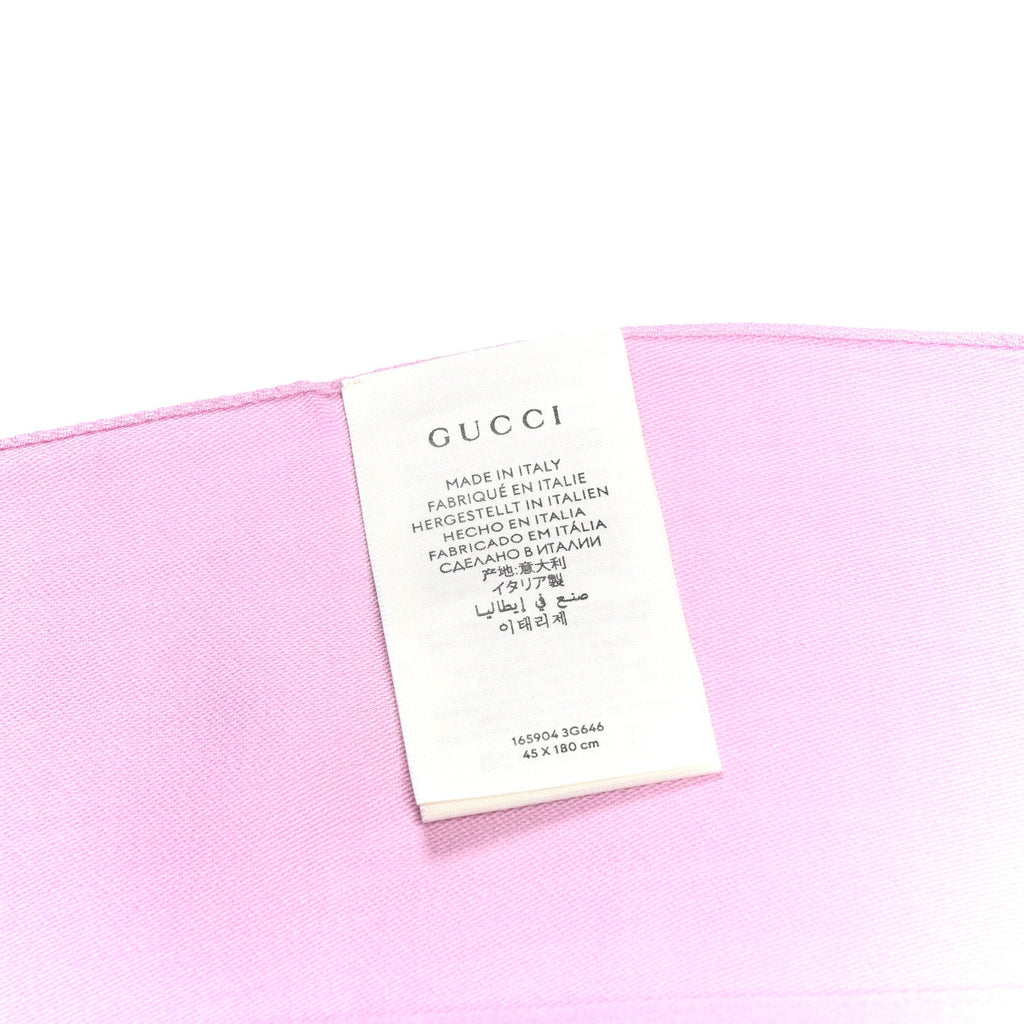 Wool Silk GG Monogram GGNat Scarf Rose