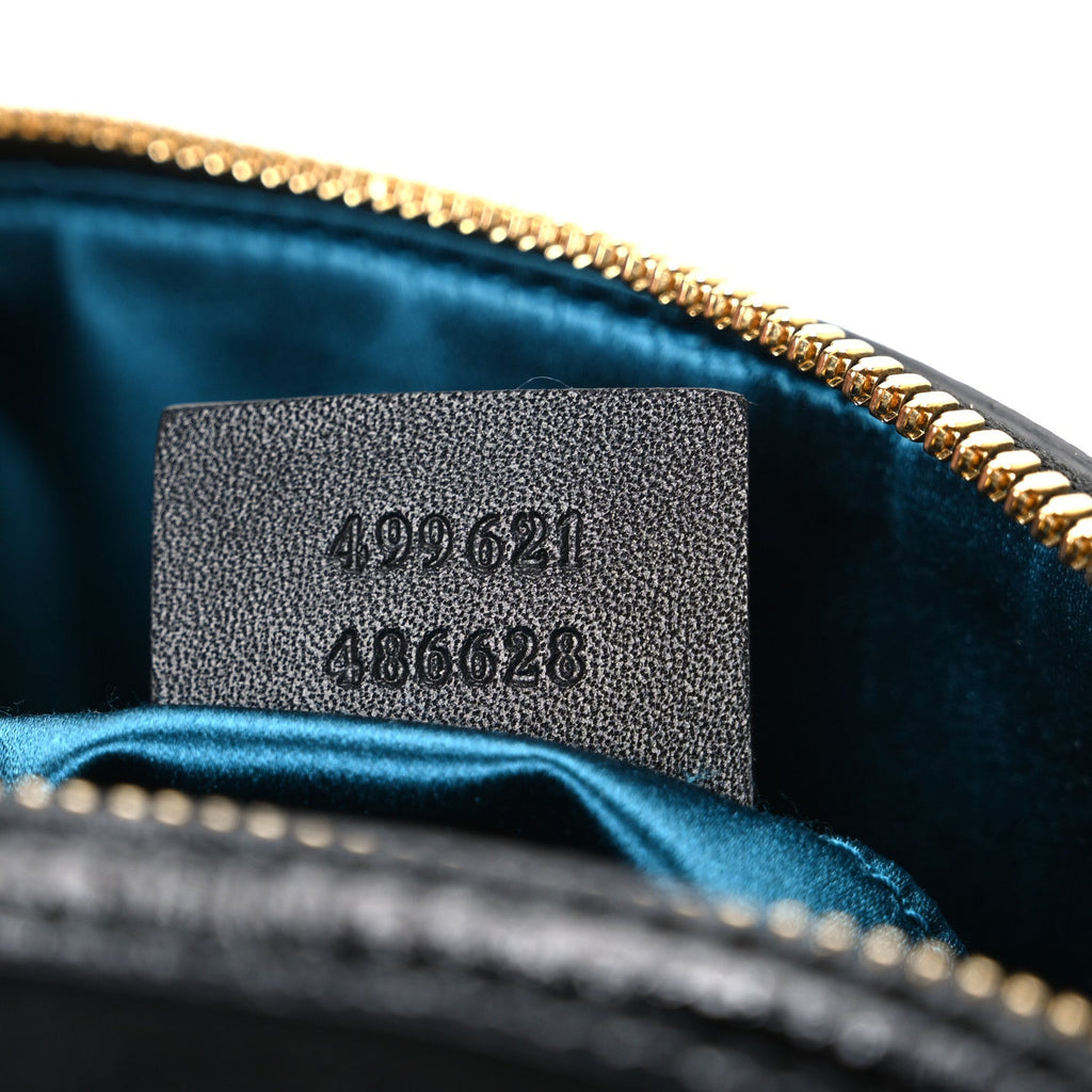 Suede Patent Web GG Small Ophidia Dome Shoulder Bag Black