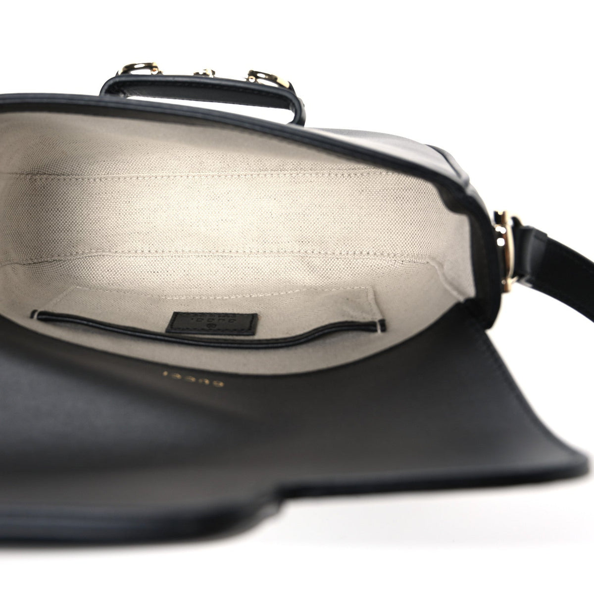 Arabella Calfskin Horsebit 1955 Shoulder Bag Black