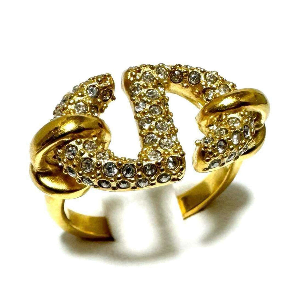 Band Ring Metal and Rhinestone