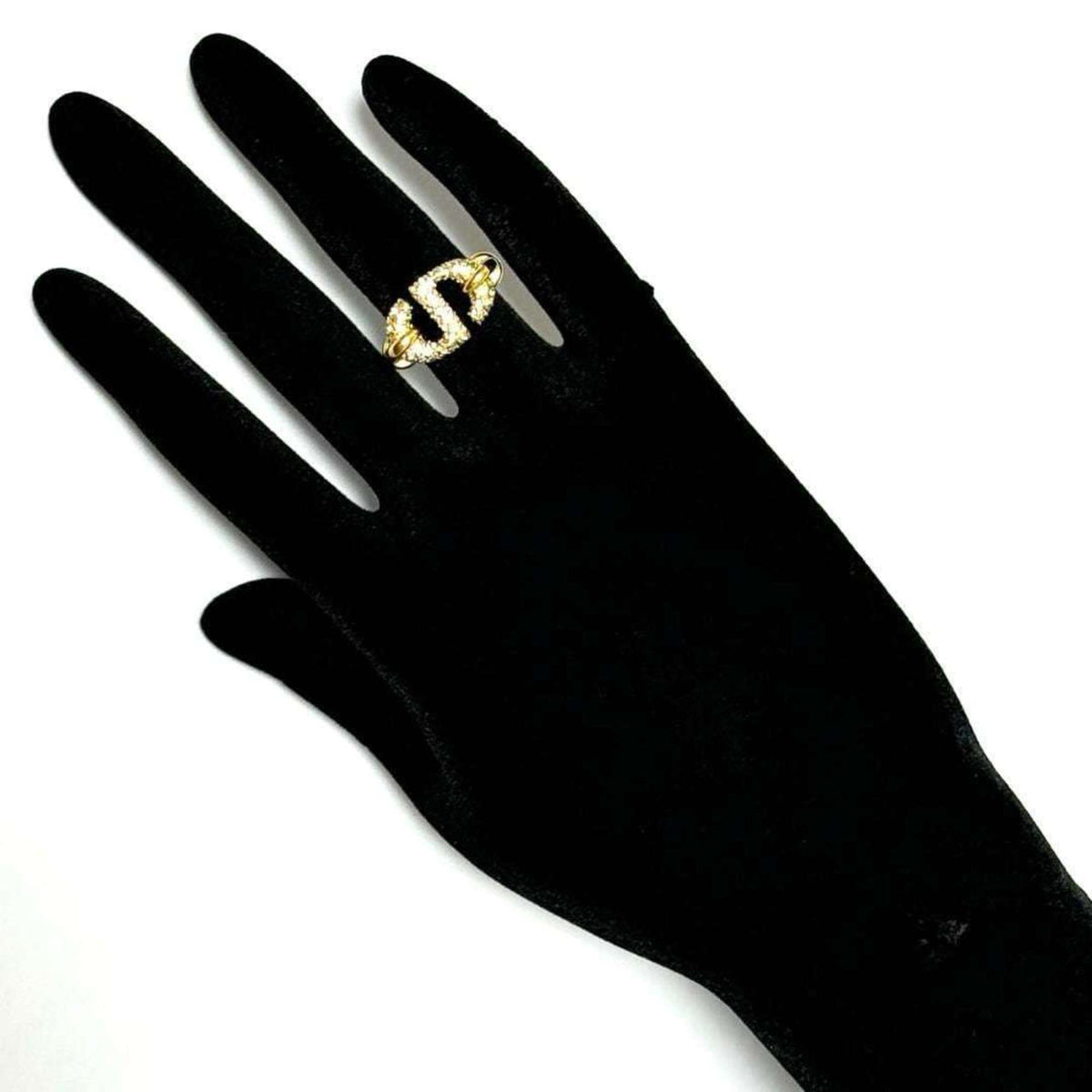 Band Ring Metal and Rhinestone