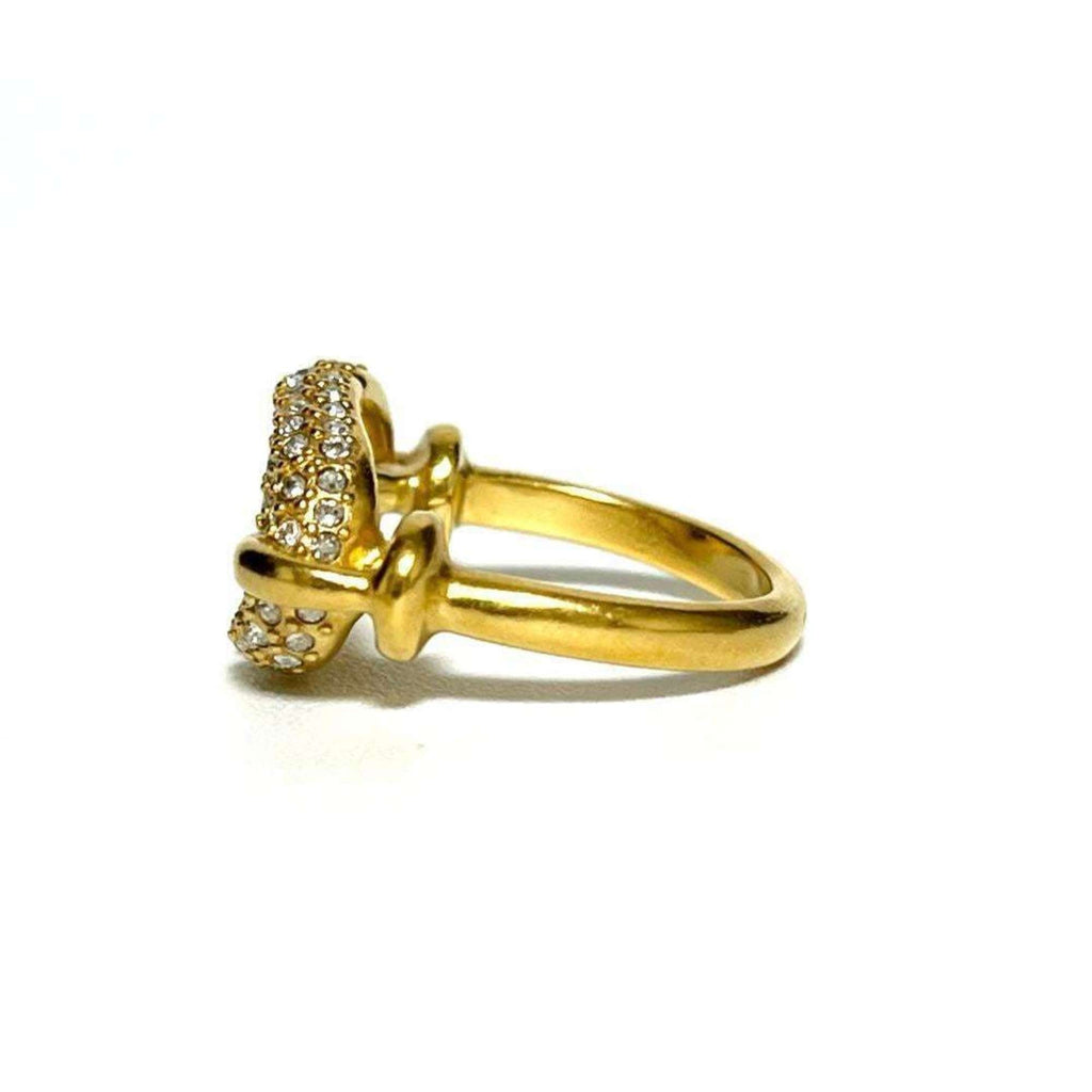 Band Ring Metal and Rhinestone