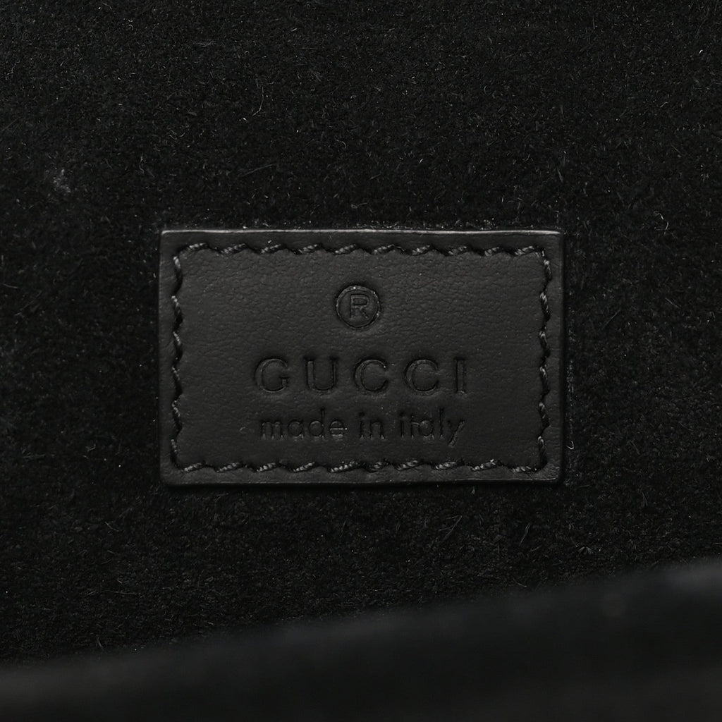 GG Supreme Monogram Suede Crystal Small Dionysus Shoulder Bag Beige Ebony Black Beige Ebony Black