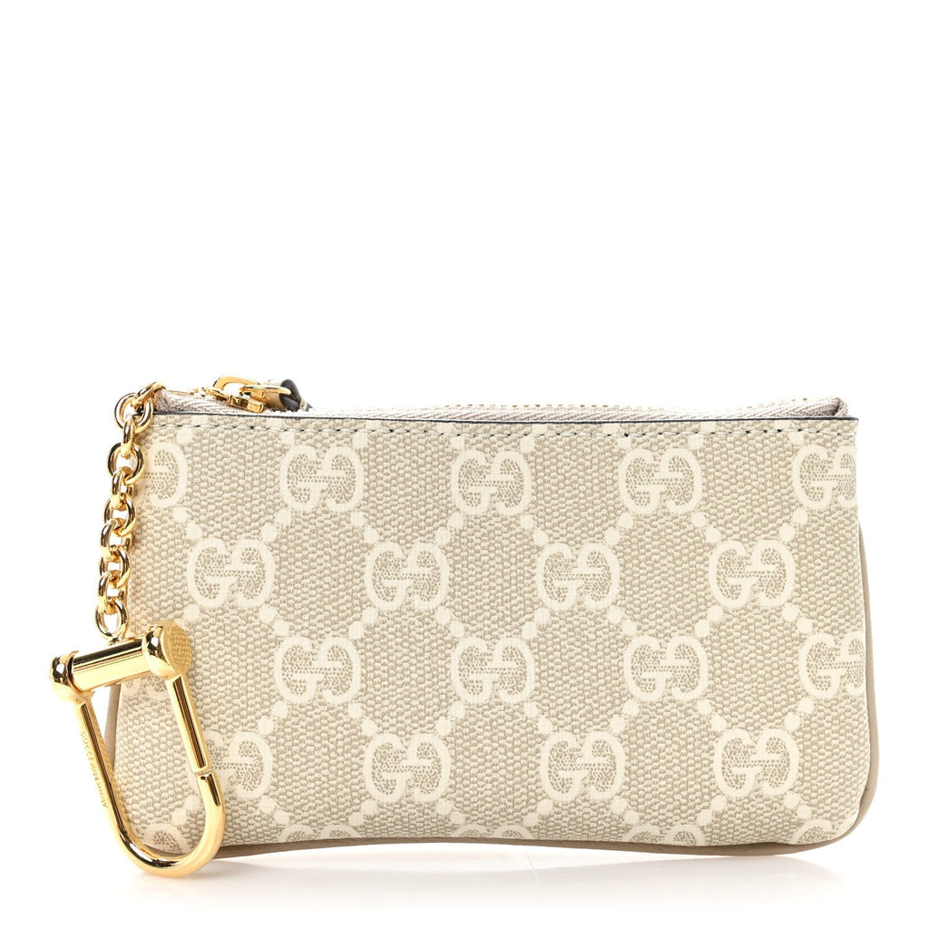 GG Supreme Monogram Key Case Beige Mystic White Oatmeal