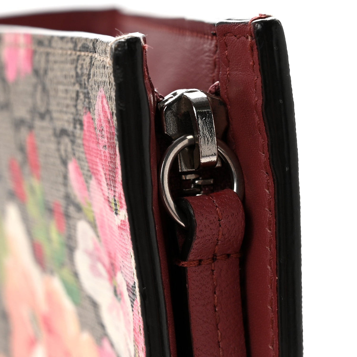 GG Supreme Monogram Blooms Large Cosmetic Case Beige Multicolor Dry Rose