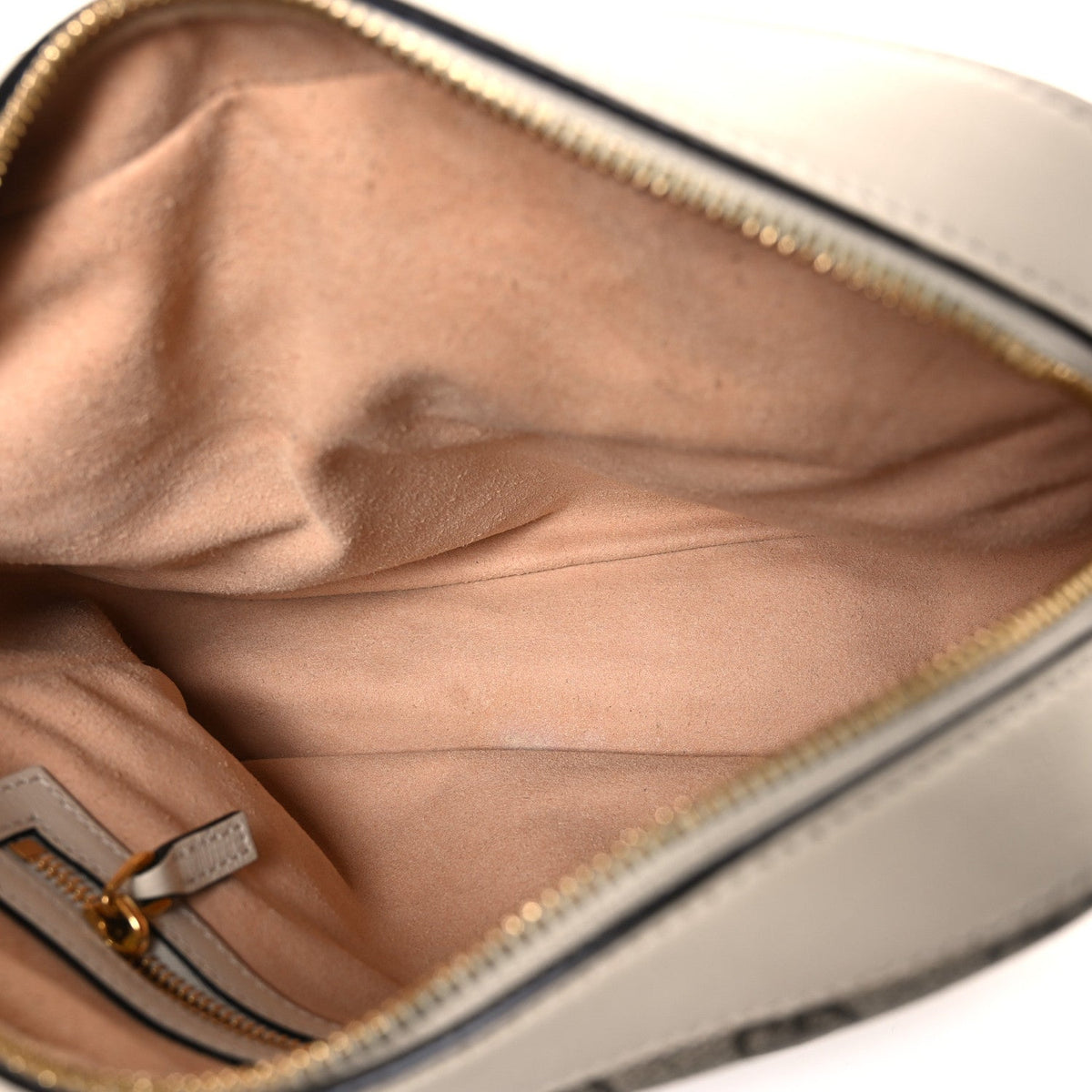GG Supreme Monogram Small Horsebit 1955 Shoulder Bag Beige Mystic White