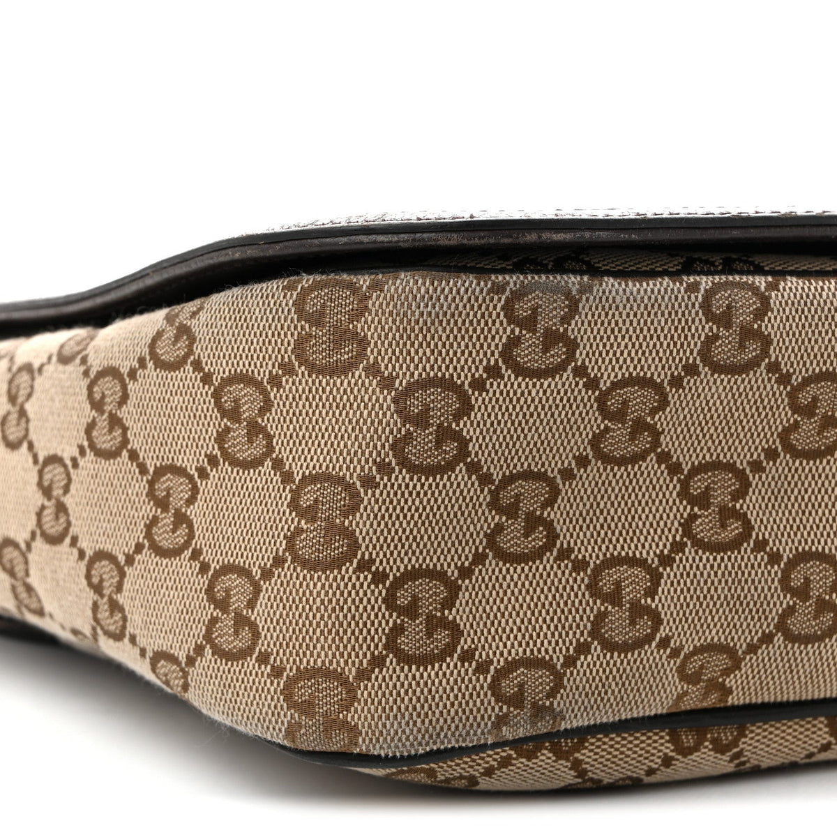 Monogram Flap Messenger Bag Beige Dark Brown