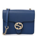 Dollar Calfskin Small Interlocking G Shoulder Bag Caspian