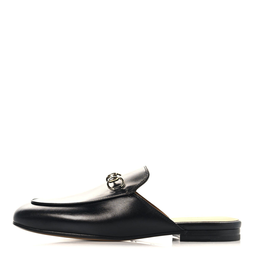 Calfskin Womens Princetown Slippers 37 Black