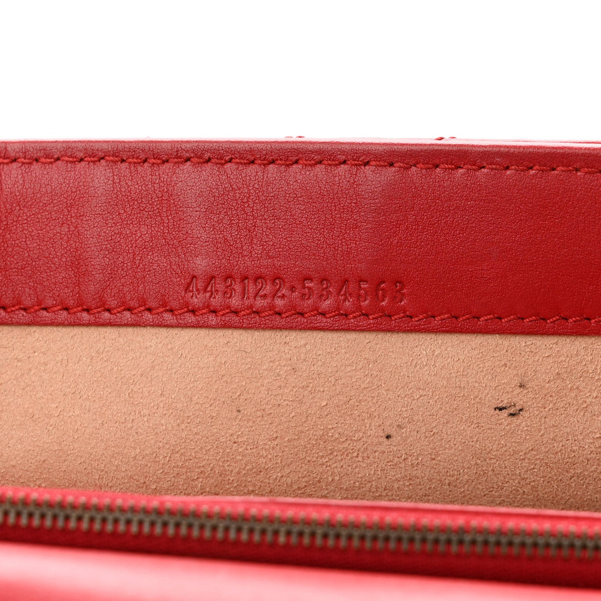Calfskin Matelasse Mini GG Marmont Chain Wallet Hibiscus Red