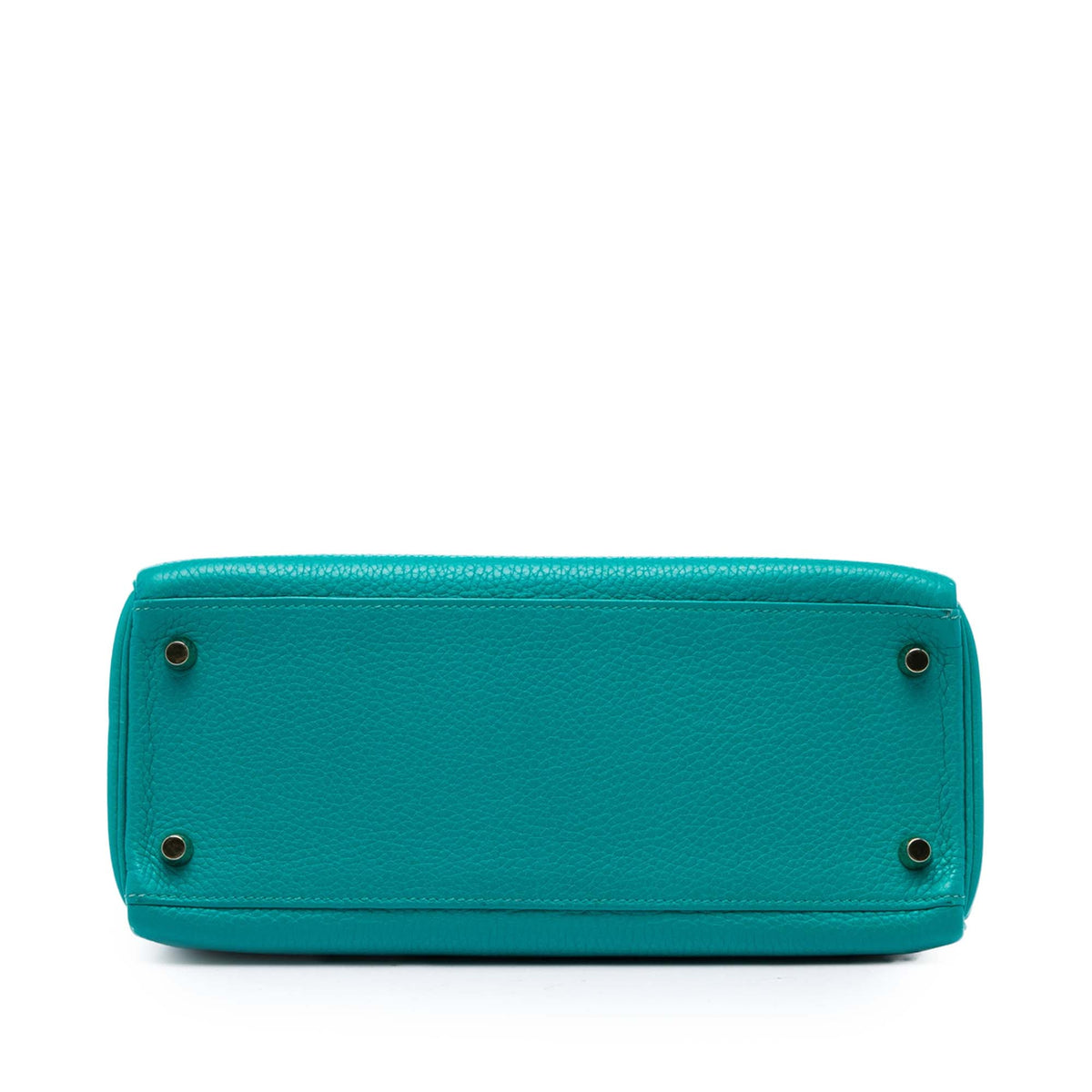 Kelly Handbag Green Clemence with Gold Hardware 28