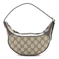 GG Supreme Monogram Textured Calfskin Web Mini Ophidia Half Moon Hobo Beige Ebony New Acero Beige Ebony New Acero