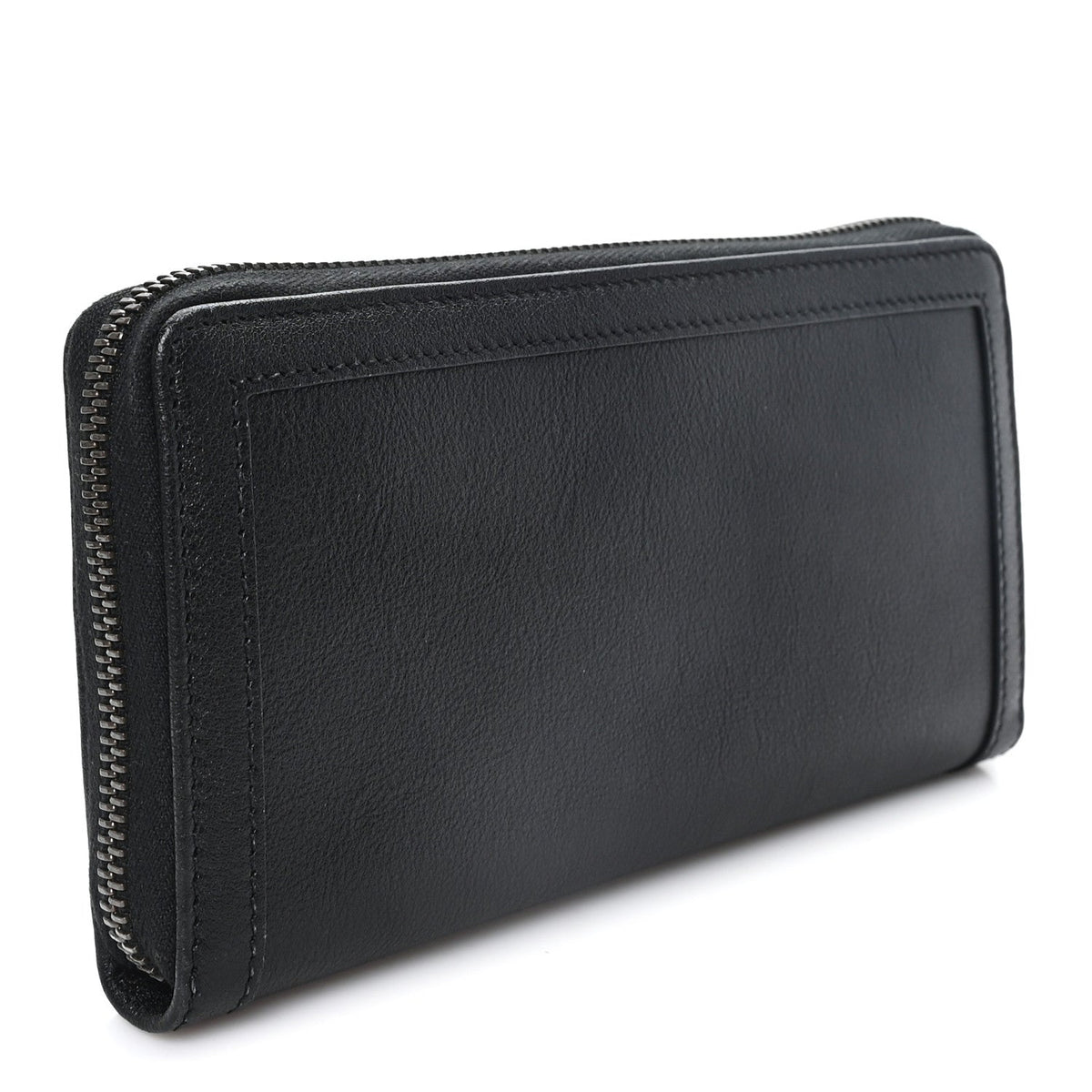 Wonka Grain Calfskin Diana Continental Wallet Black Black
