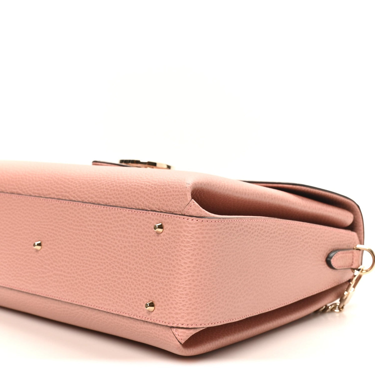 Dollar Calfskin Medium Interlocking G Top Handle Shoulder Bag Soft Pink