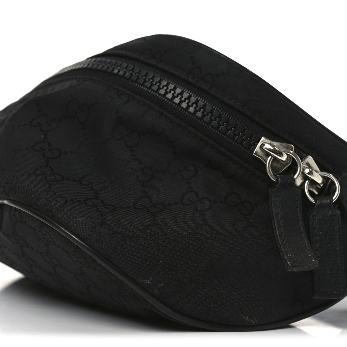 Nylon Monogram Fanny Pack Belt Bag Black