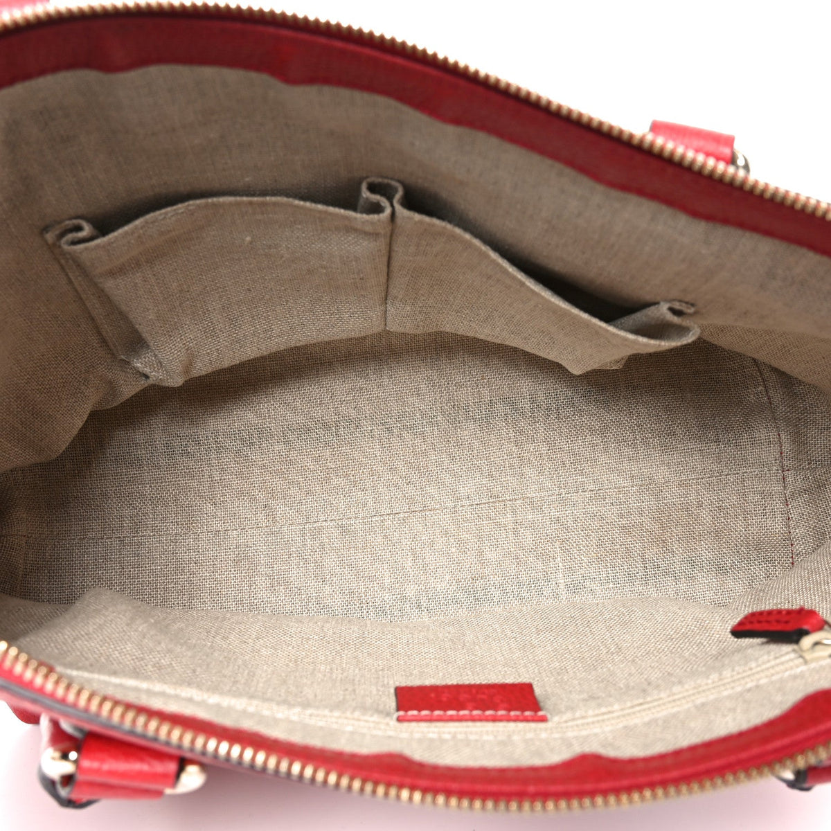 Dollar Calfskin GG Charm Satchel Red