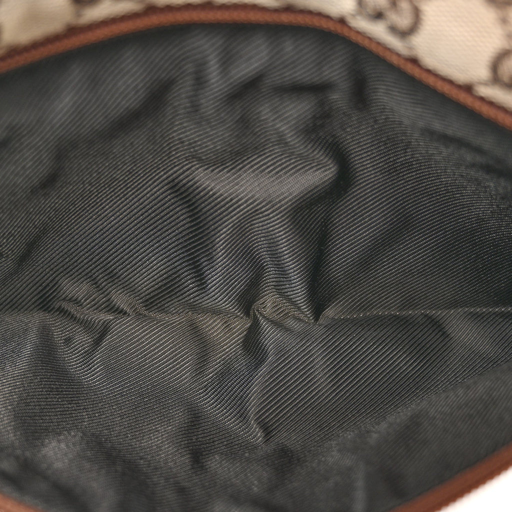 GG Monogram Web Double Pocket Belt Bag Ebony