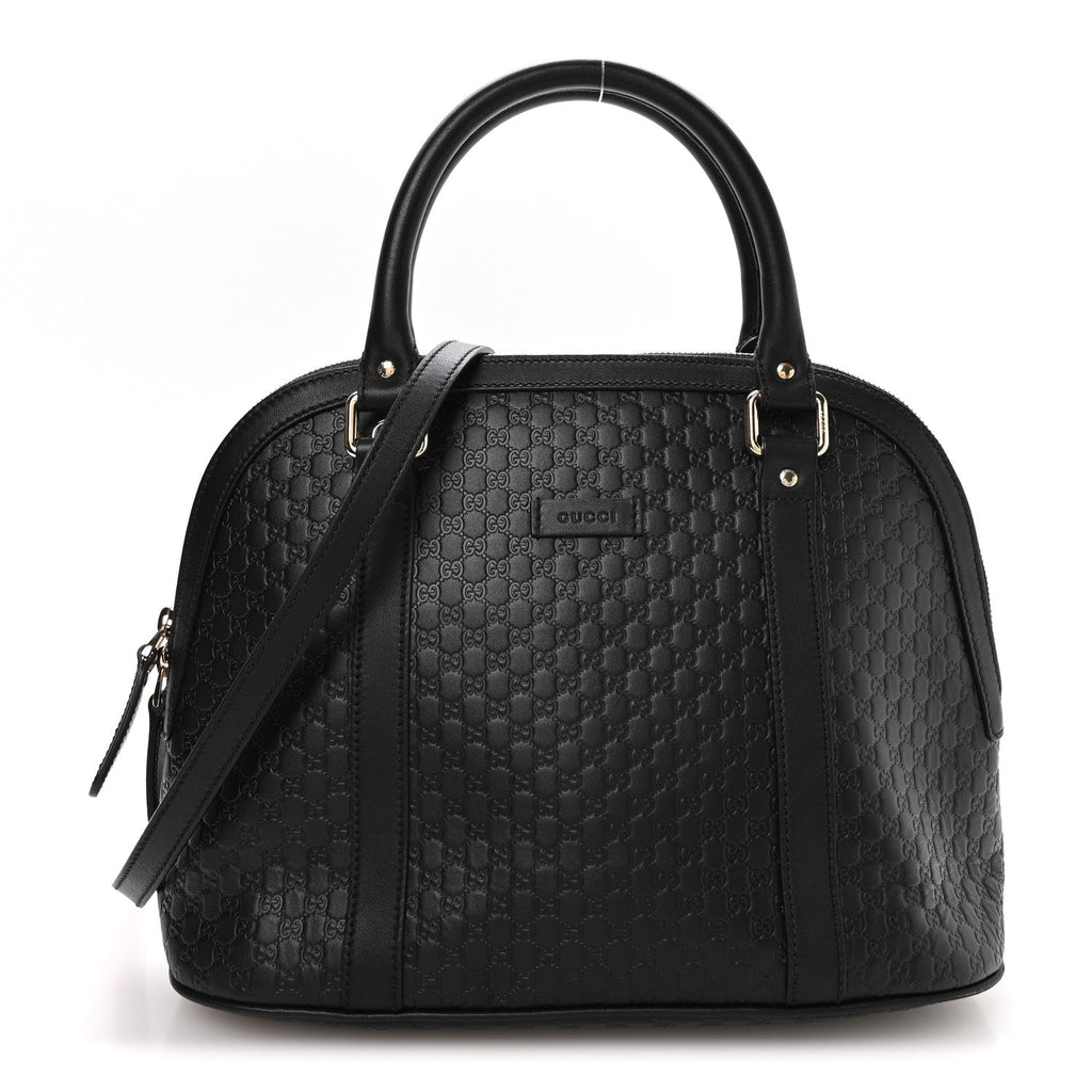 Microguccissima Medium Dome Bag Black