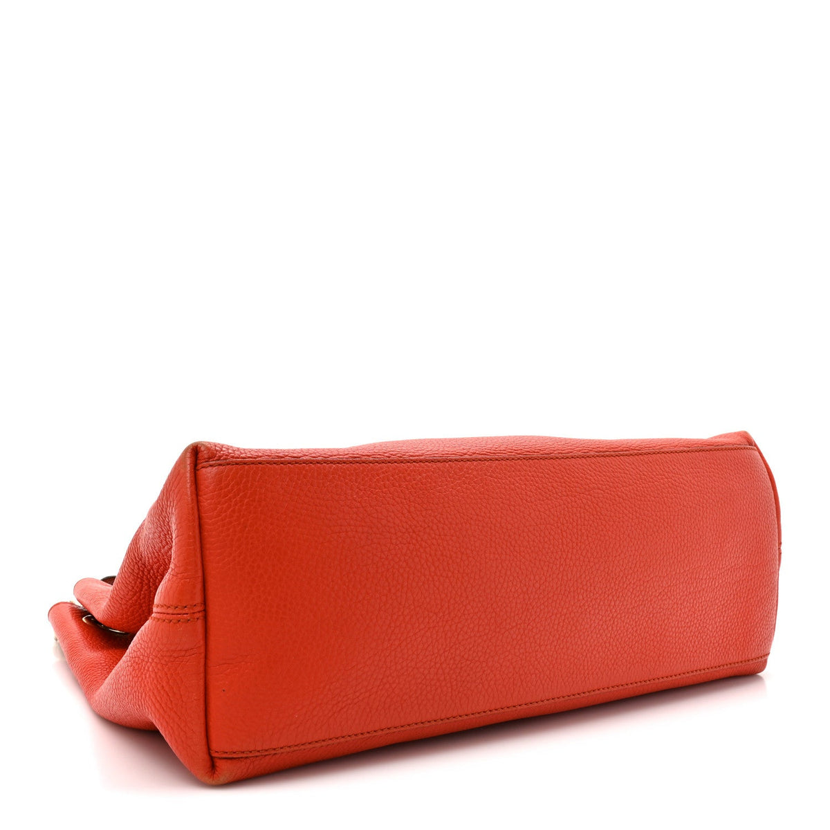 Pebbled Calfskin Medium Soho Chain Shoulder Bag Sun Orange