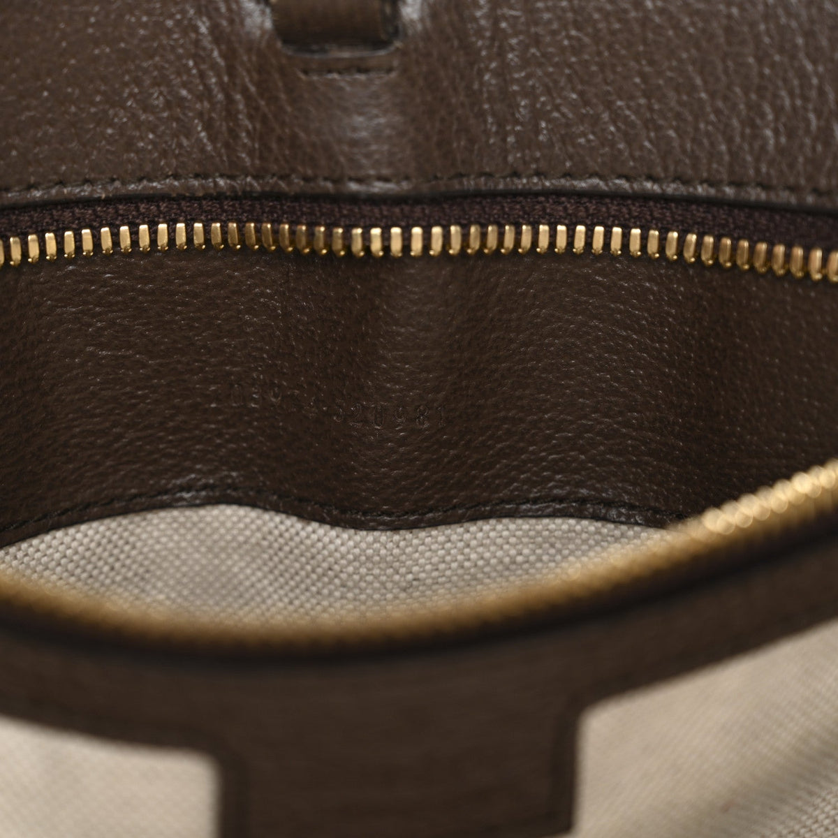 Monogram Jumbo GG Textured Dollar Calfskin Web Small Tote Bag Camel Ebony New Acero