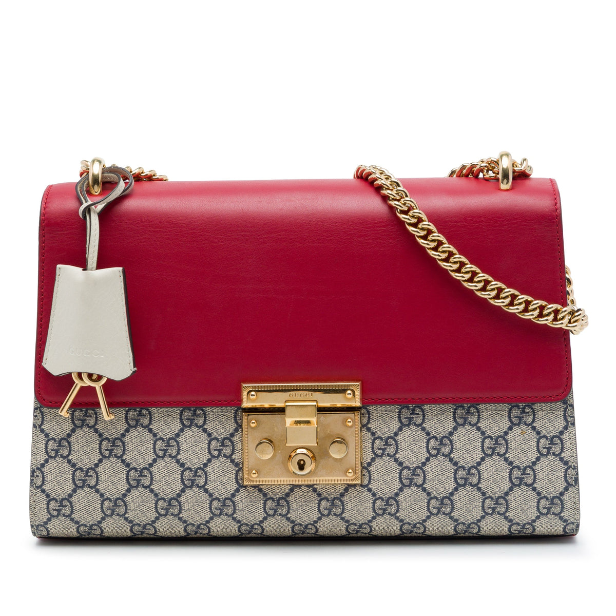 Padlock Shoulder Bag GG Coated Canvas and Leather Medium
