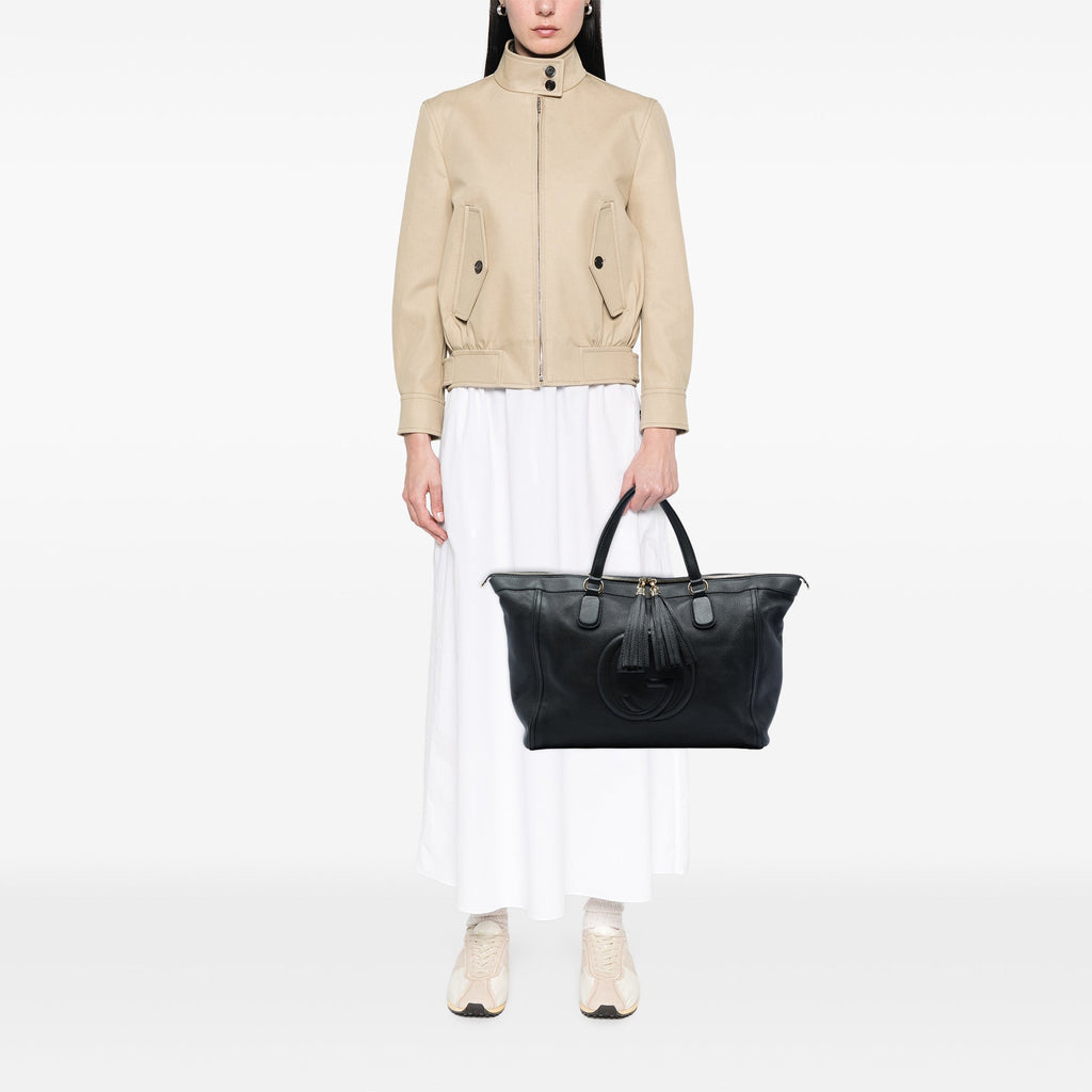 Soho Zip Tote Leather Large