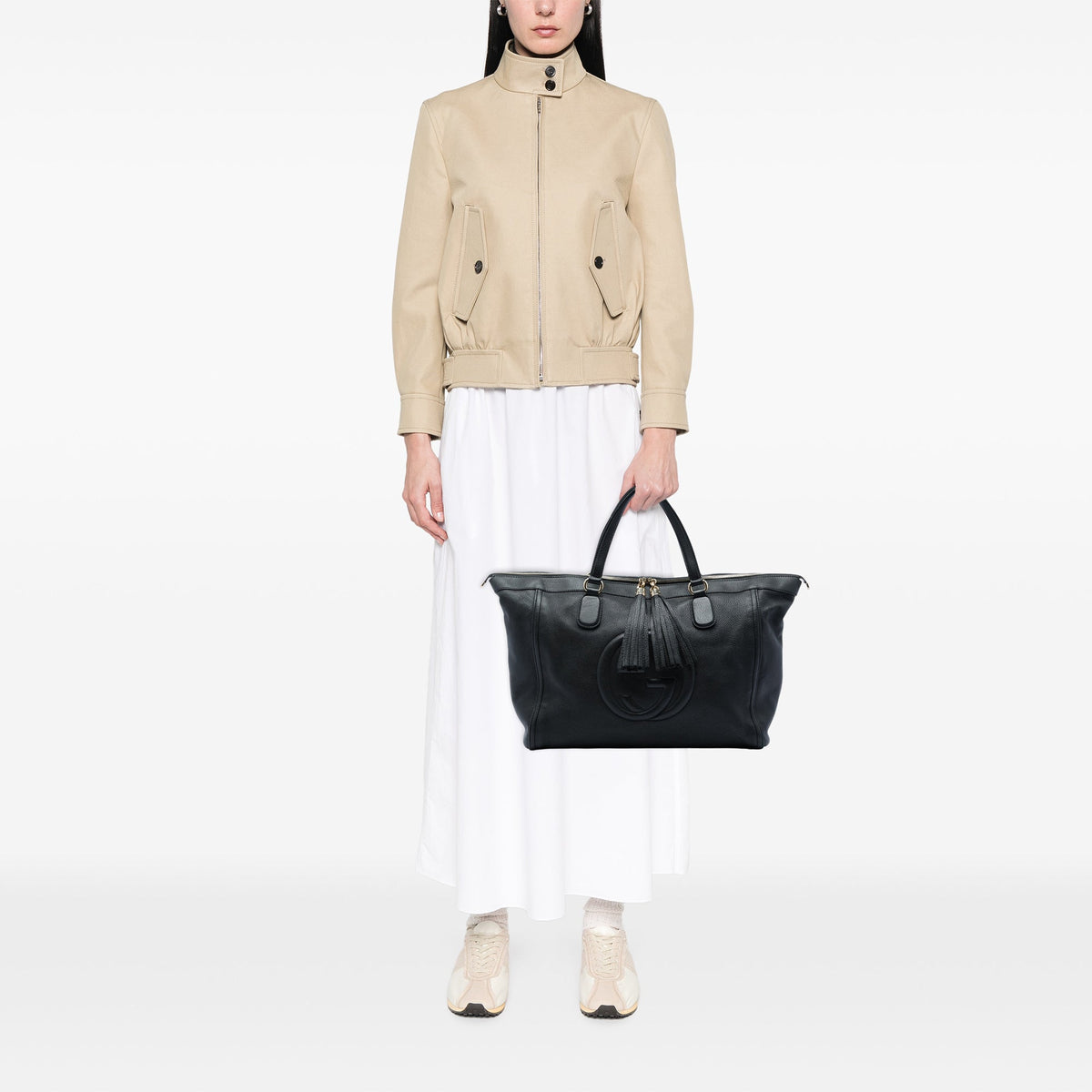 Soho Zip Tote Leather Large