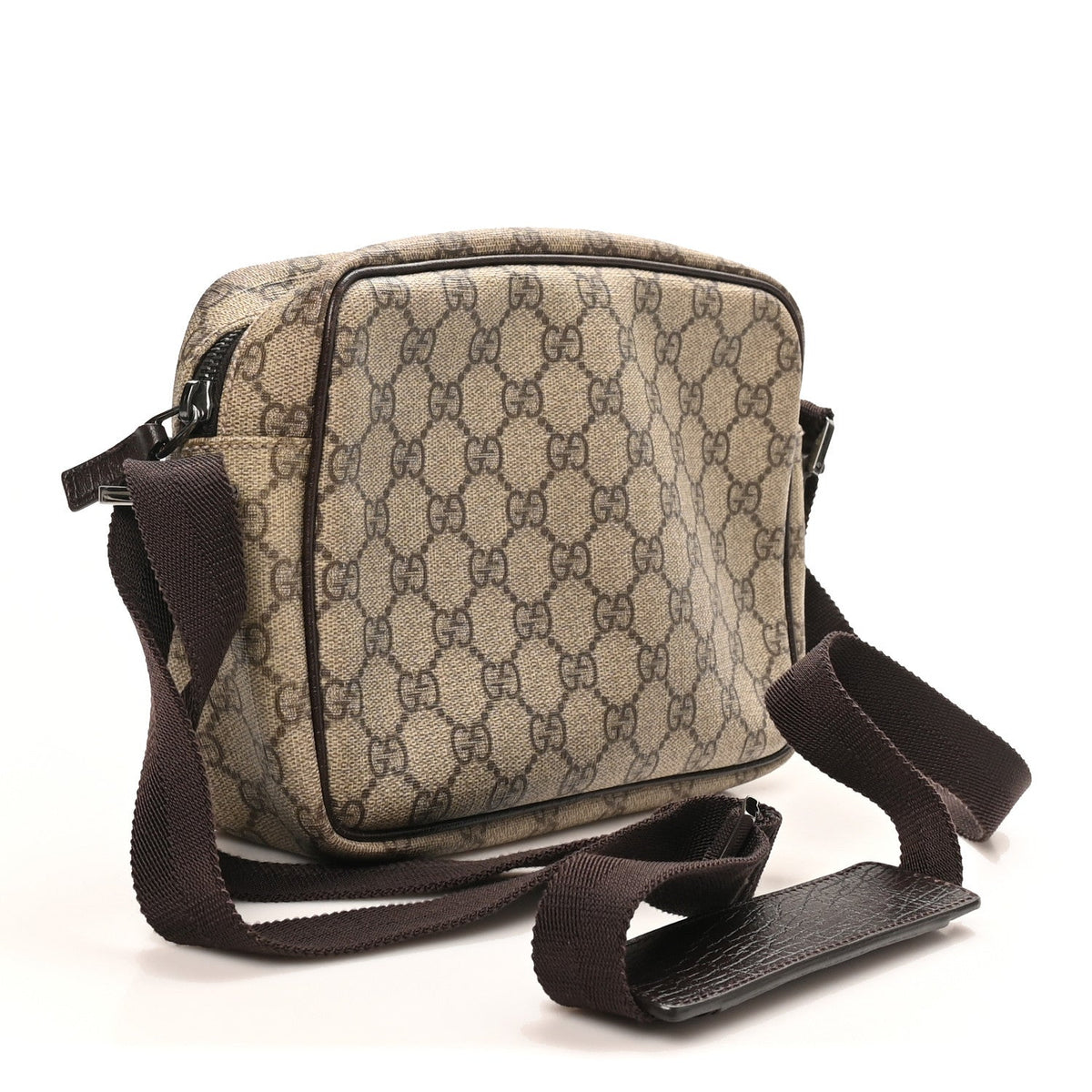 GG Plus Monogram Shoulder Bag Dark Brown