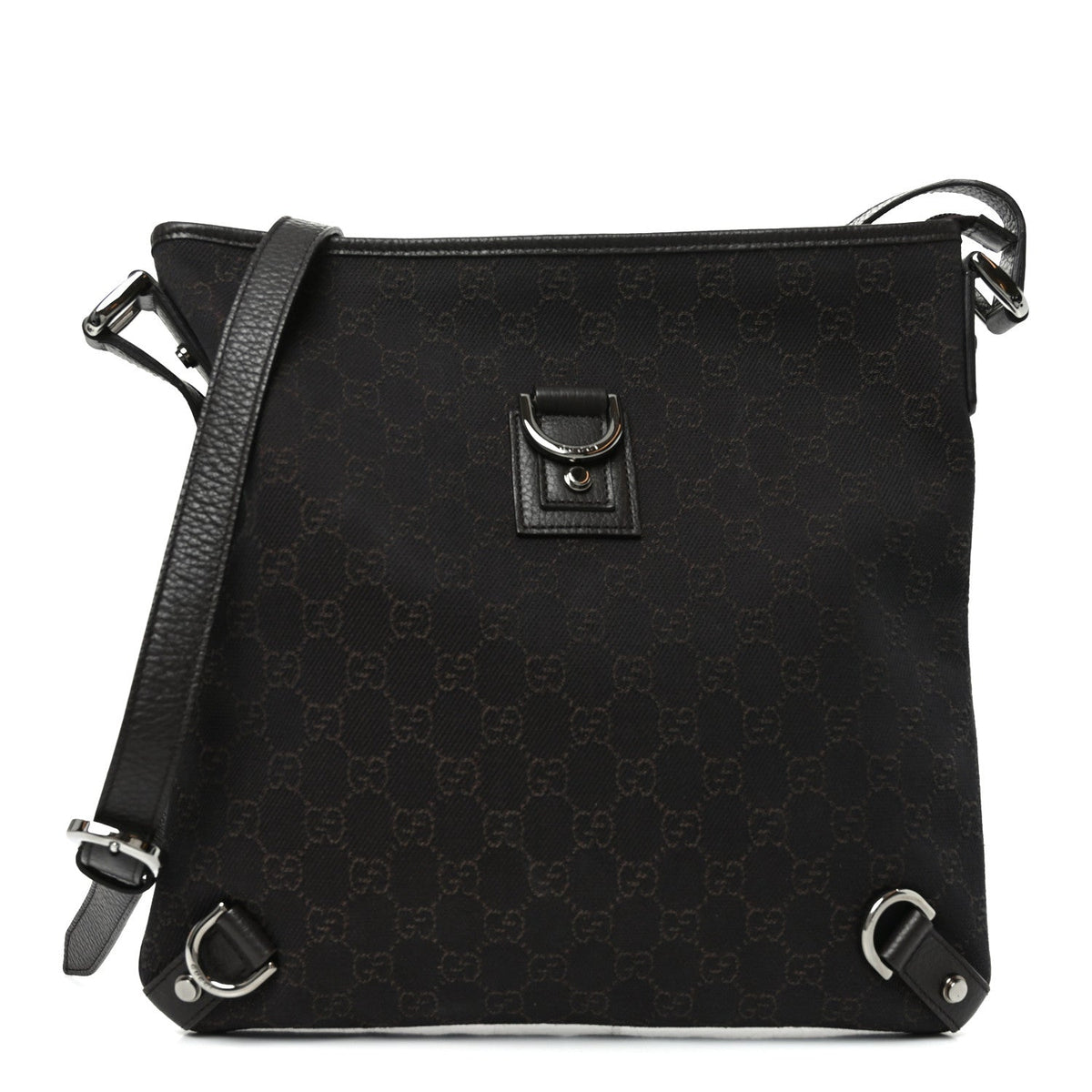 Denim Monogram Abbey Messenger Bag Dark Brown