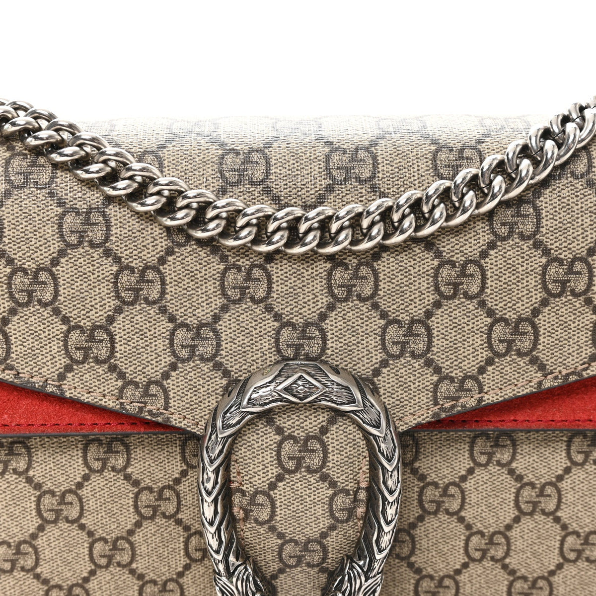 GG Supreme Monogram Small Dionysus Shoulder Bag Red
