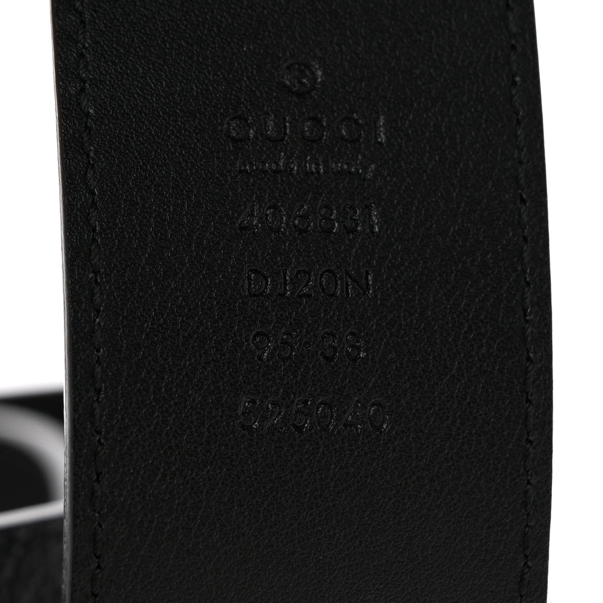 Textured Calfskin Double G 40mm Belt 95 38 Black 95 38 Black