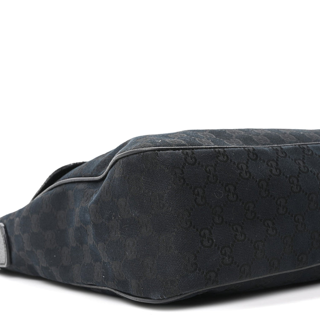 Monogram Web Medium Flap Messenger Black