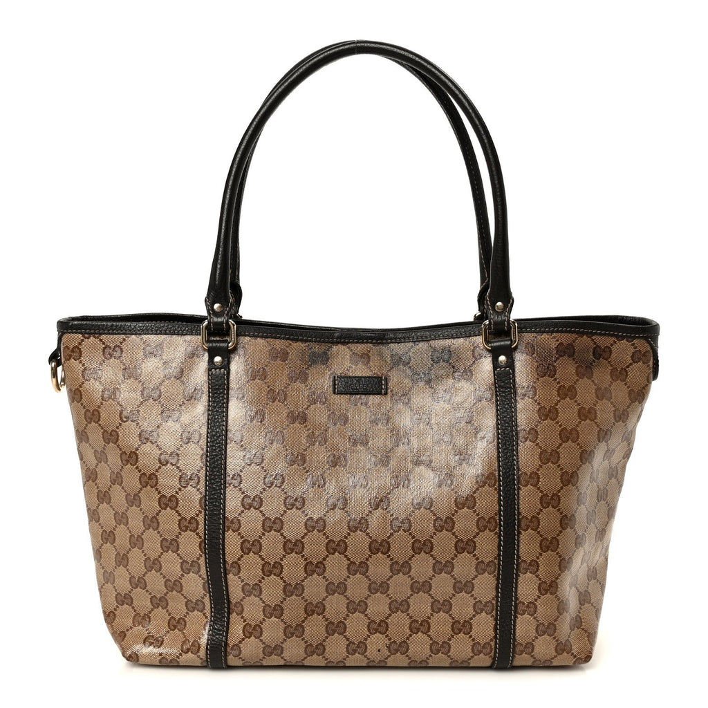 Crystal Monogram Medium Joy Tote Beige Ebony Testa Di Moro
