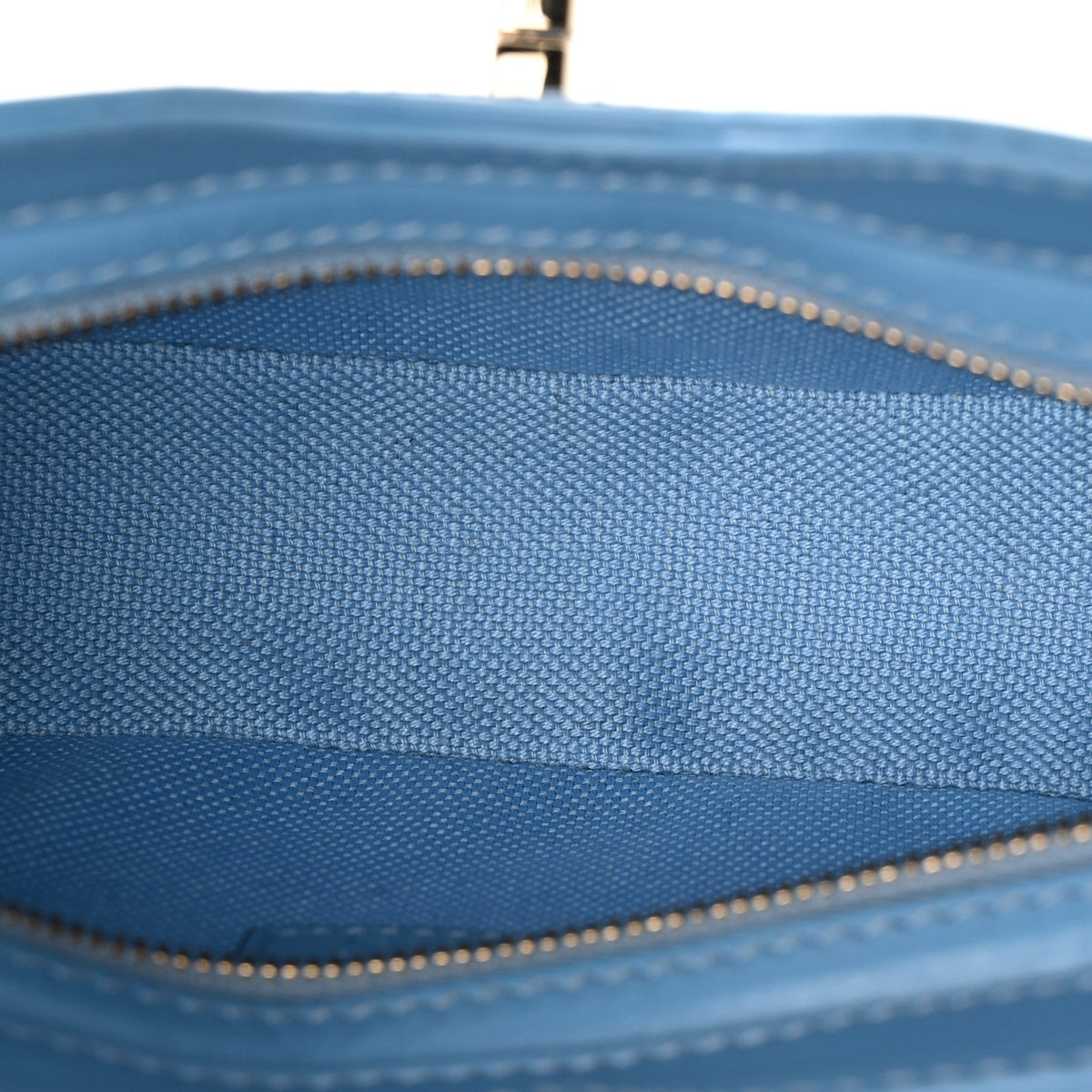 Calfskin Monogram Mini Moon Side Shoulder Bag Blue Blue Blue