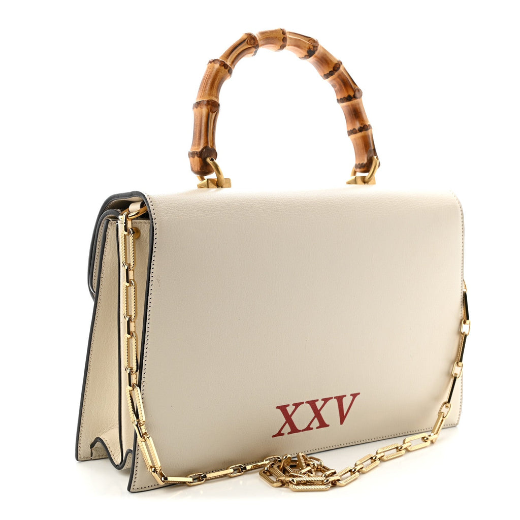 Calfskin Snakeskin Studded Medium Ottilia Top Handle Bag White