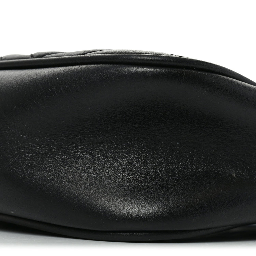 Calfskin Matelasse Small GG Marmont Chain Shoulder Bag Black