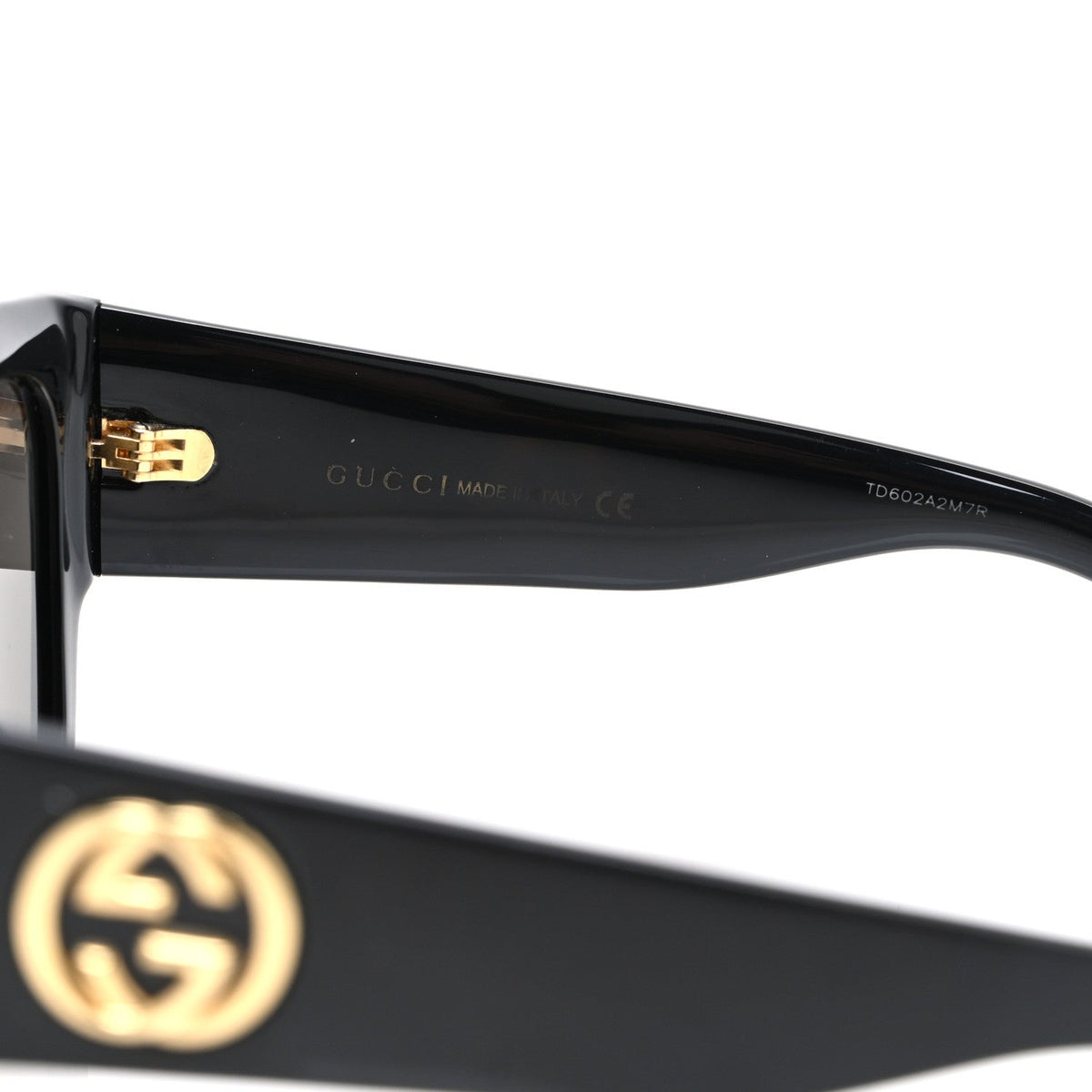 Acetate Square Frame Sunglasses GG0142SA Black