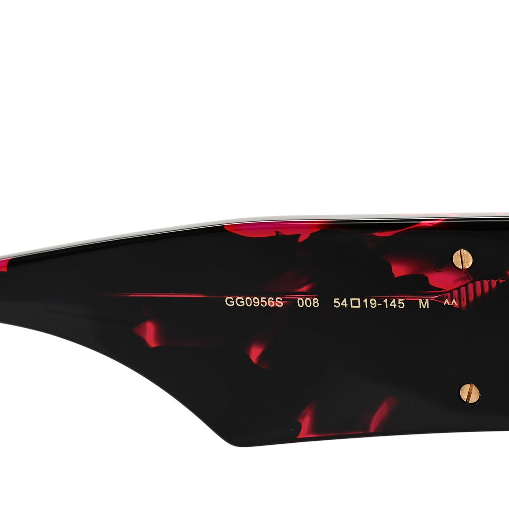 Acetate Square Frame Sunglasses GG0956S Black Pink