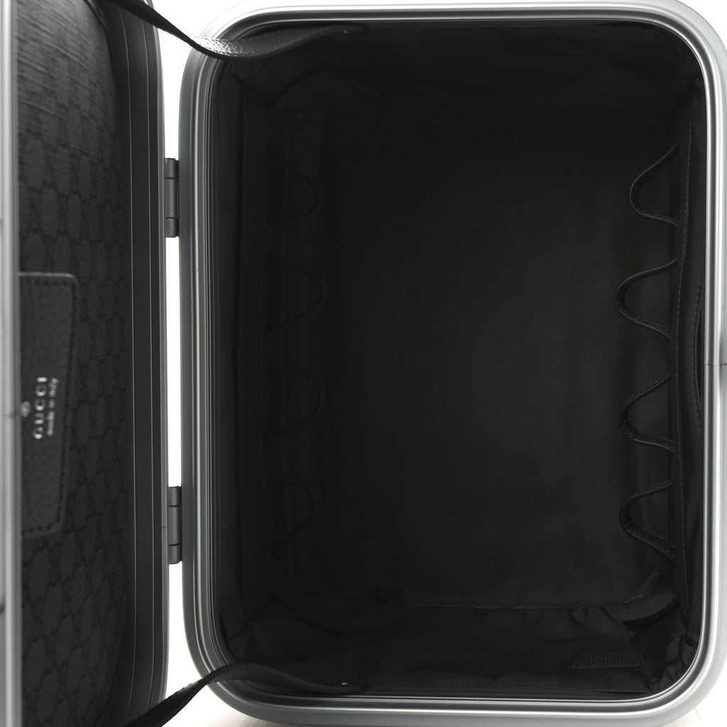 GG Supreme Monogram Aluminum Porter Beauty Case Silver