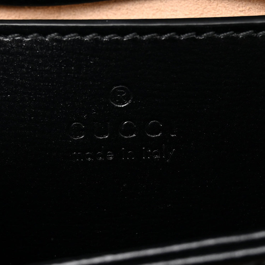 Glazed Textured Calfskin Mini Horsebit 1955 Top Handle Flap Bag Black
