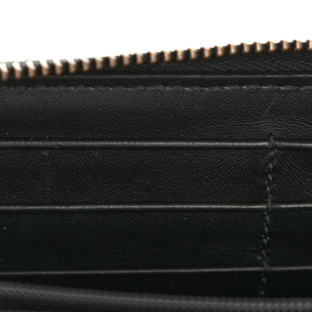 Calfskin Matelasse GG Marmont Zip Around Organizer Wallet Black