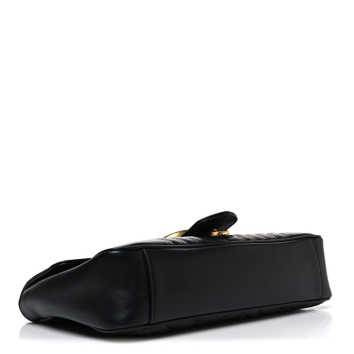 Calfskin Matelasse Medium GG Marmont Shoulder Bag Black