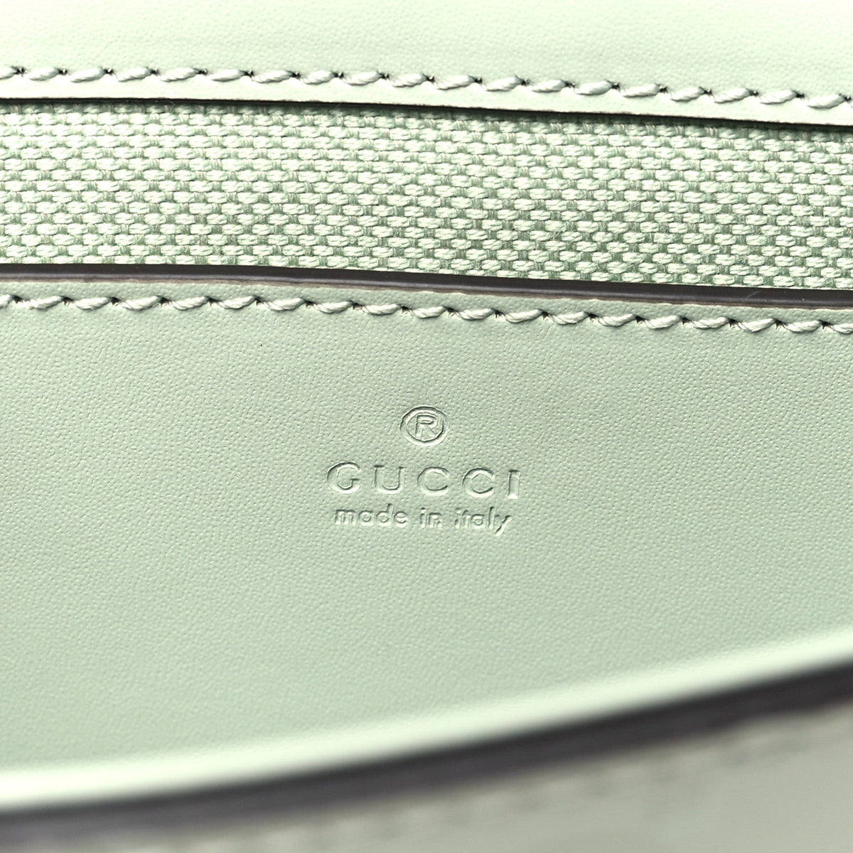 Calfskin GG Super Mini Shoulder Bag Pale Green
