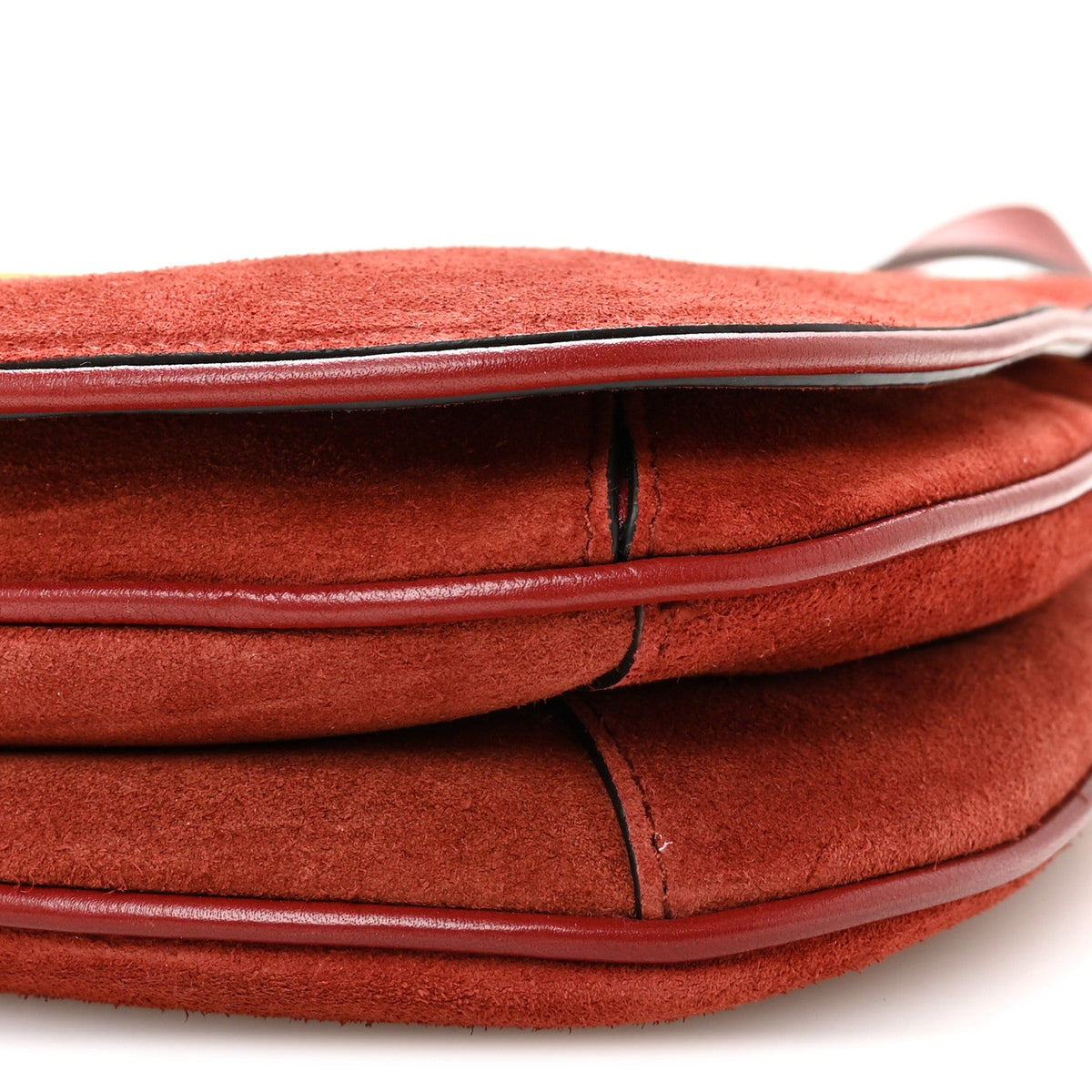 Suede Talco Roxy Calfskin Web Medium Blondie Shoulder Flap Bag Blondie Red